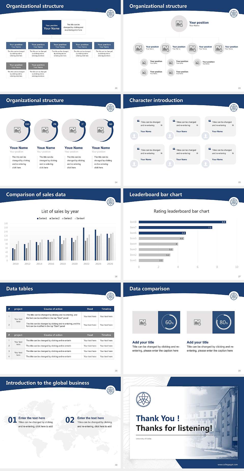 University of Dallas Academic Presentation/Research Findings Report PPT Template4:3 ratio PPT effect preview image4