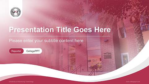 University of Advancing Technology Lecture Sharing and Networking Event PPT Template