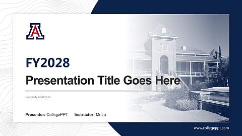 University of Arizona Academic Presentation/Research Findings Report PPT Template