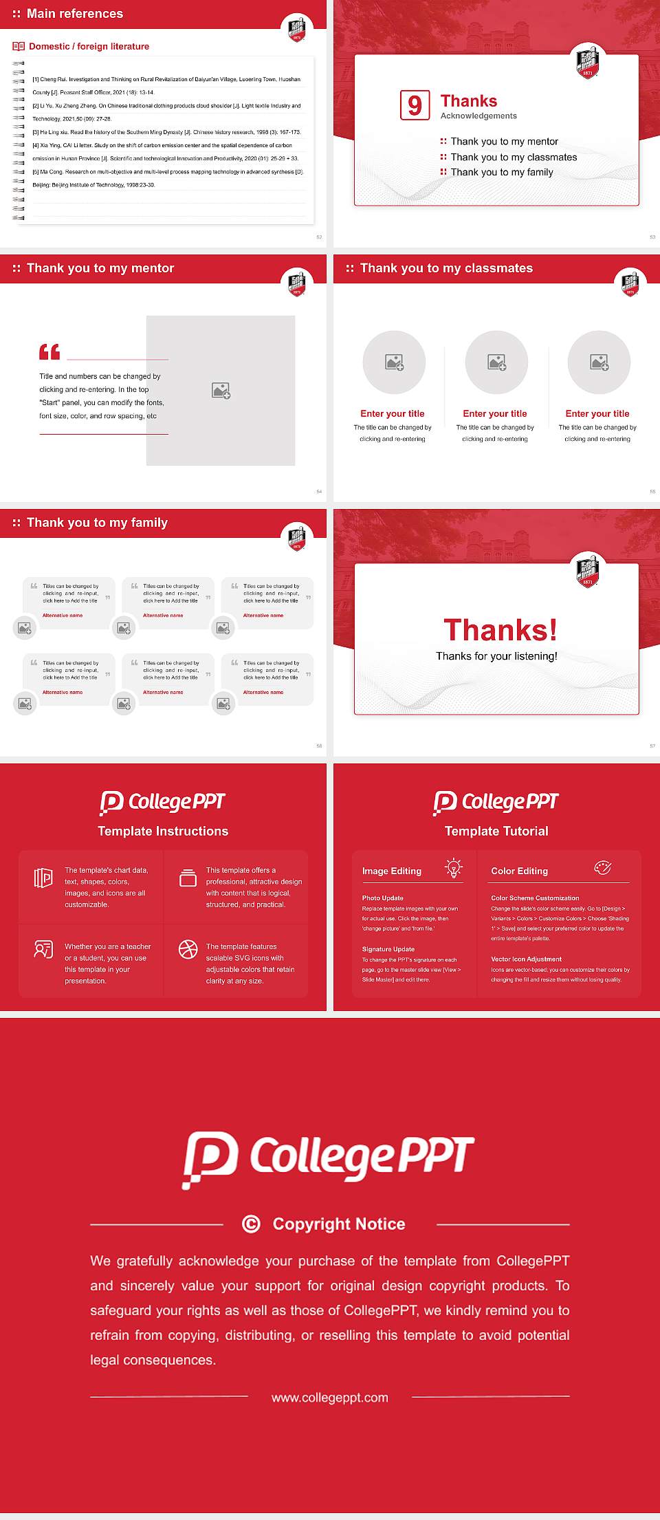 University of Central Missouri Graduation Thesis Defense PPT Template4:3 ratio PPT effect preview image7