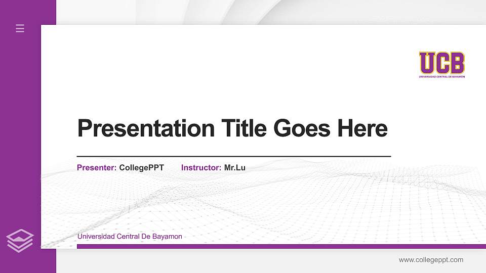 Universidad Central De Bayamon Thesis Proposal/Graduation Defense PPT Template16:9 ratio PPT effect preview image