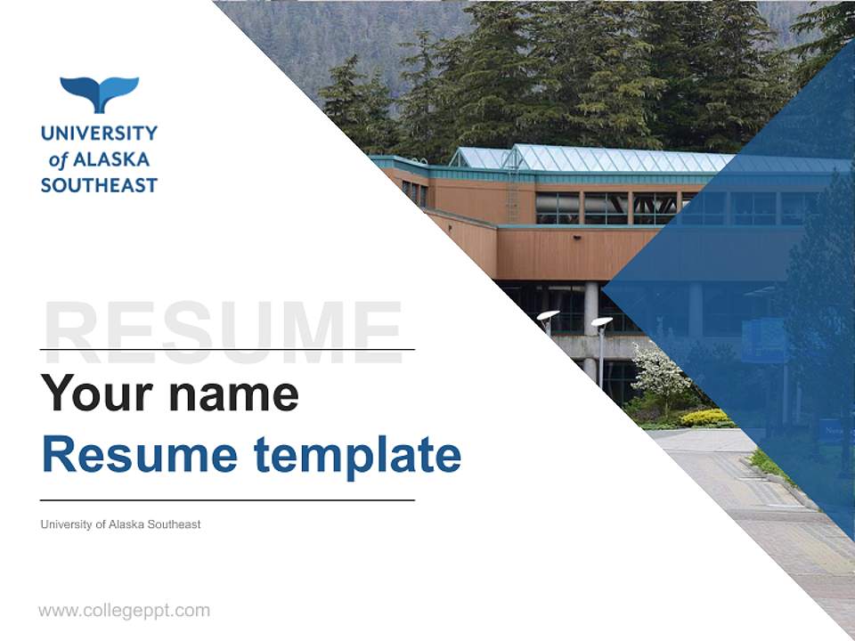 University of Alaska Southeast Resume PPT Template4:3 ratio PPT effect preview image5