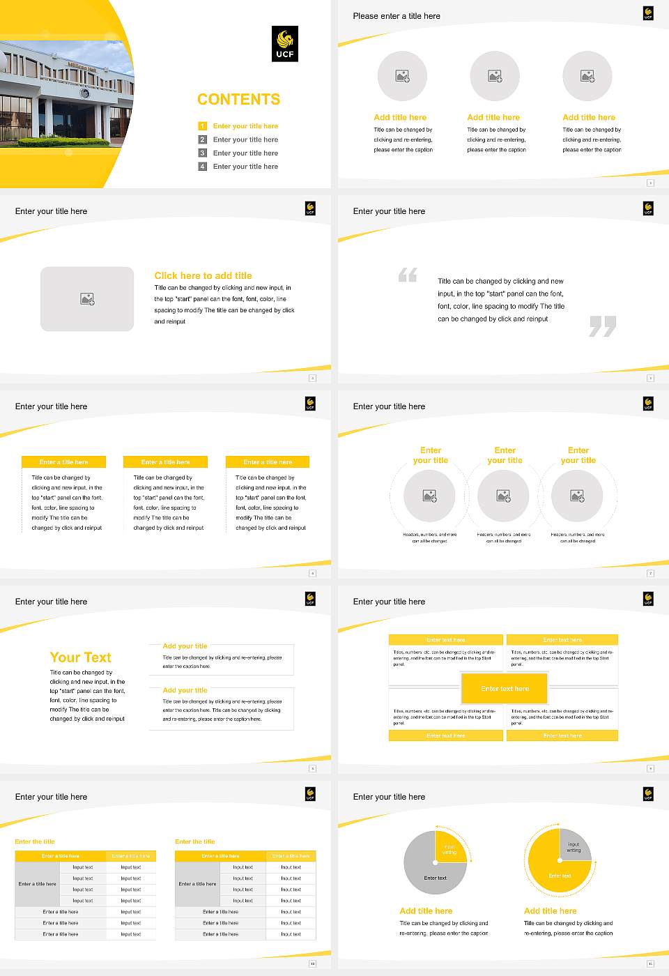 University of Central Florida Course/Courseware Creation PPT Template16:9 ratio PPT effect preview image2