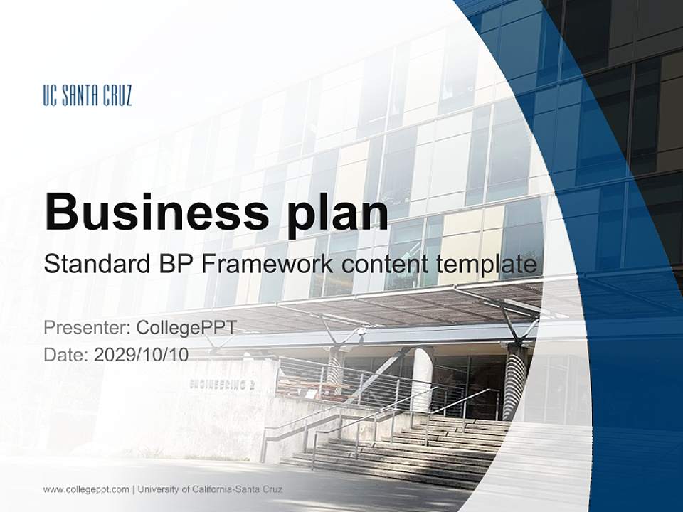 University of California-Santa Cruz Competition/Entrepreneurship Contest PPT Template4:3 ratio PPT effect preview image9