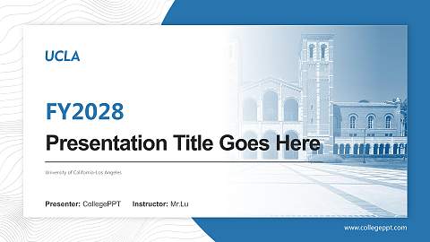 University of California-Los Angeles Academic Presentation/Research Findings Report PPT Template