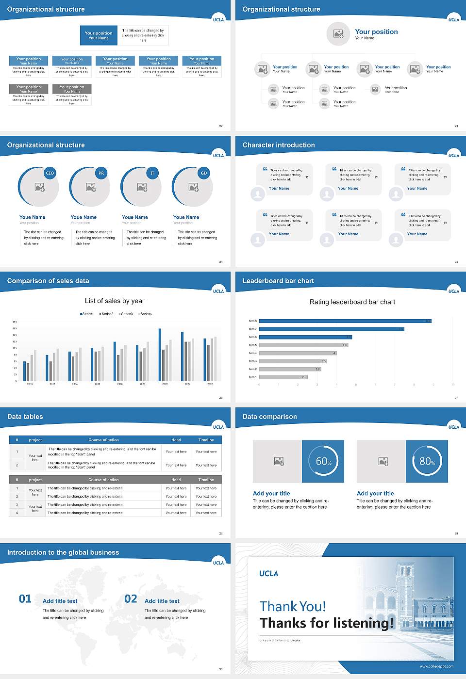 University of California-Los Angeles Academic Presentation/Research Findings Report PPT Template16:9 ratio PPT effect preview image4