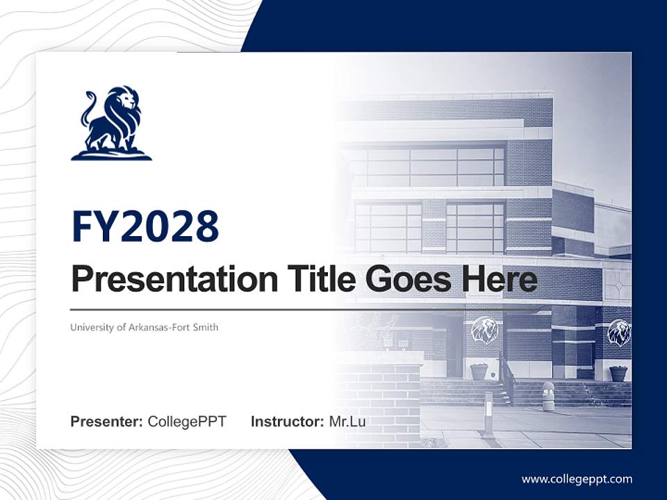 University of Arkansas-Fort Smith Academic Presentation/Research Findings Report PPT Template4:3 ratio PPT effect preview image5