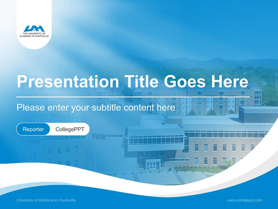 University of Alabama in Huntsville Lecture Sharing and Networking Event PPT Template4:3 ratio PPT effect preview image4