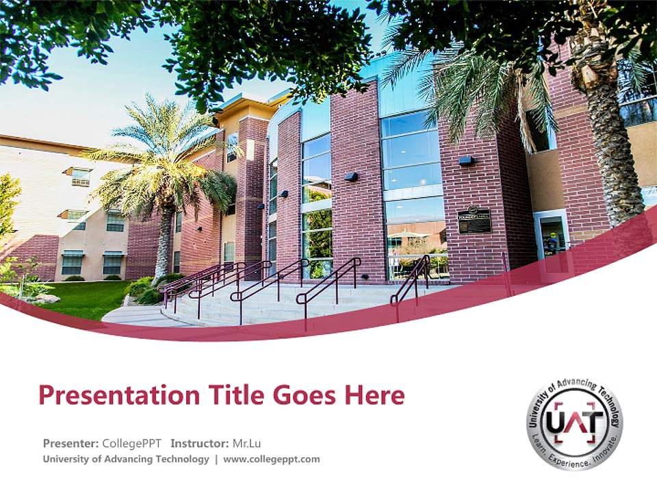 University of Advancing Technology Course/Courseware Creation PPT Template4:3 ratio PPT effect preview image5