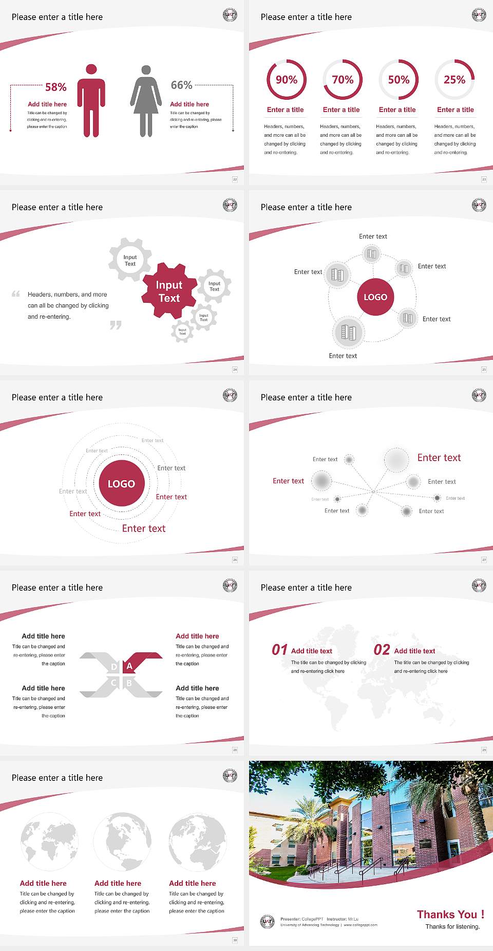 University of Advancing Technology Course/Courseware Creation PPT Template4:3 ratio PPT effect preview image4