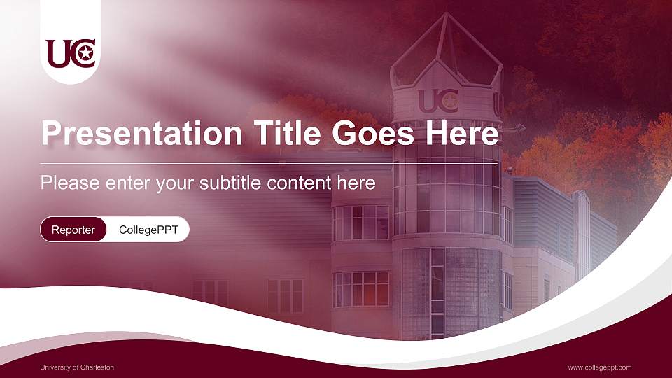 University of Charleston Lecture Sharing and Networking Event PPT Template16:9 ratio PPT effect preview image