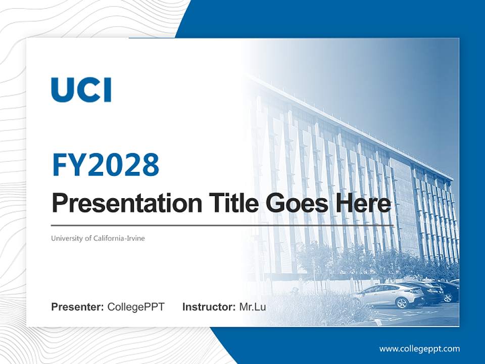 University of California-Irvine Academic Presentation/Research Findings Report PPT Template4:3 ratio PPT effect preview image5