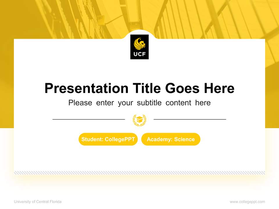 University of Central Florida National Scholarship Defense PPT Template4:3 ratio PPT effect preview image4