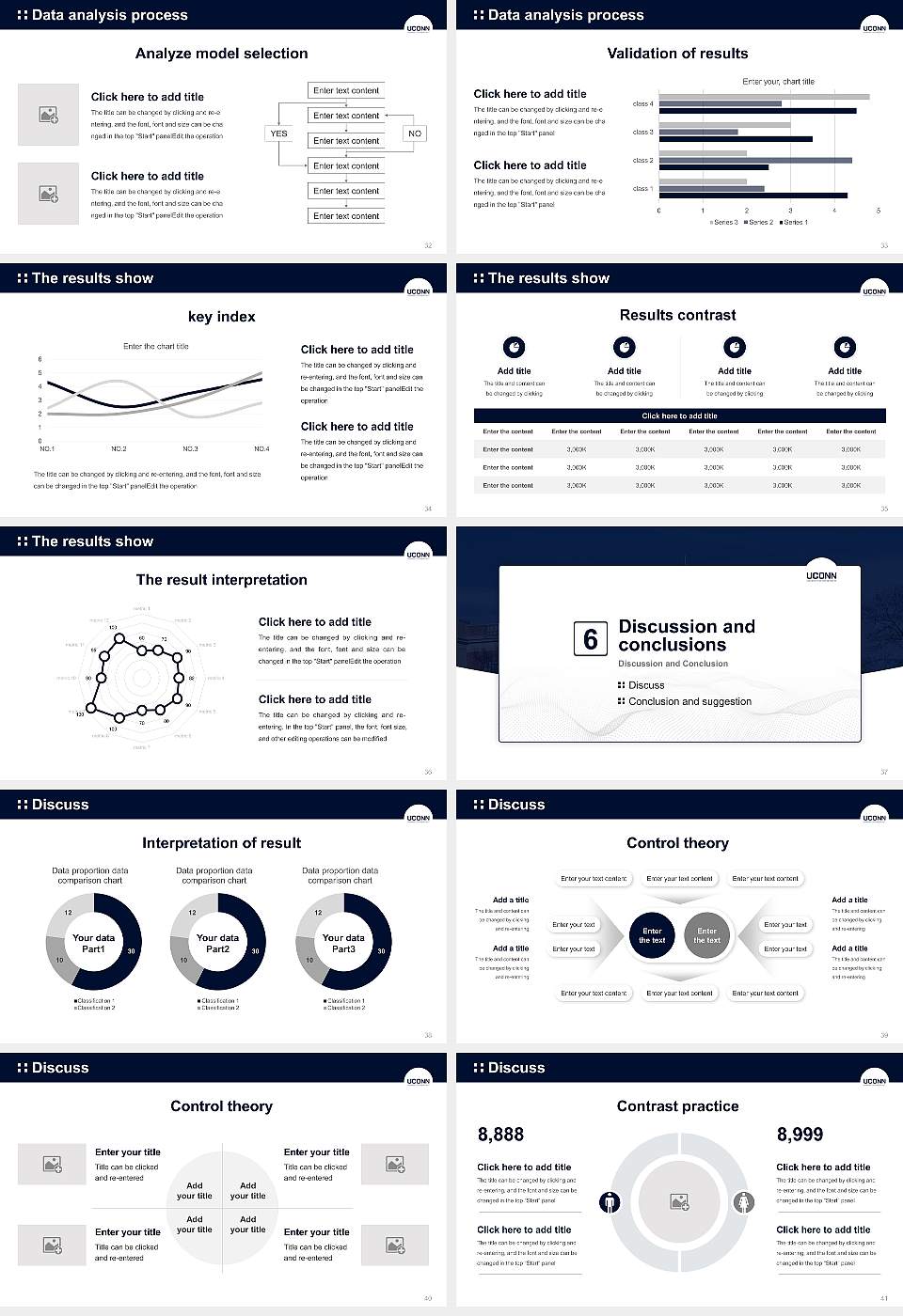 University of Connecticut Graduation Thesis Defense PPT Template16:9 ratio PPT effect preview image5