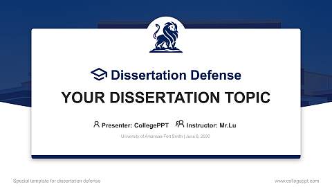 University of Arkansas-Fort Smith Graduation Thesis Defense PPT Template