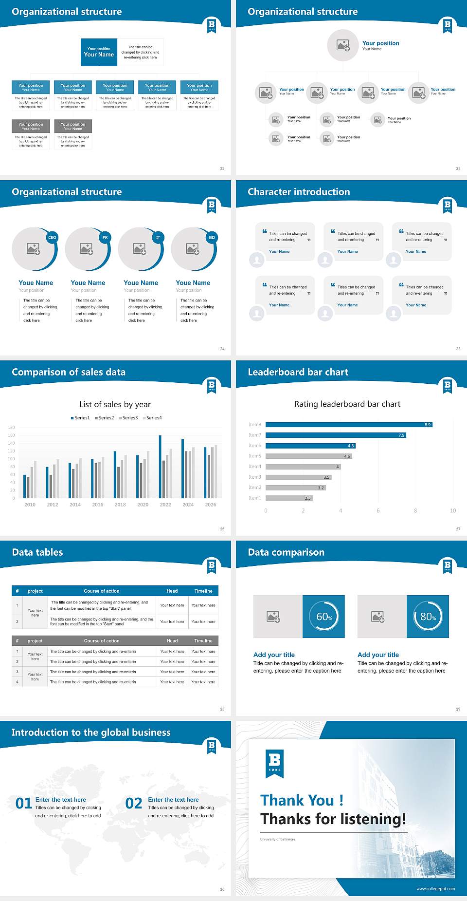 University of Baltimore Academic Presentation/Research Findings Report PPT Template4:3 ratio PPT effect preview image4