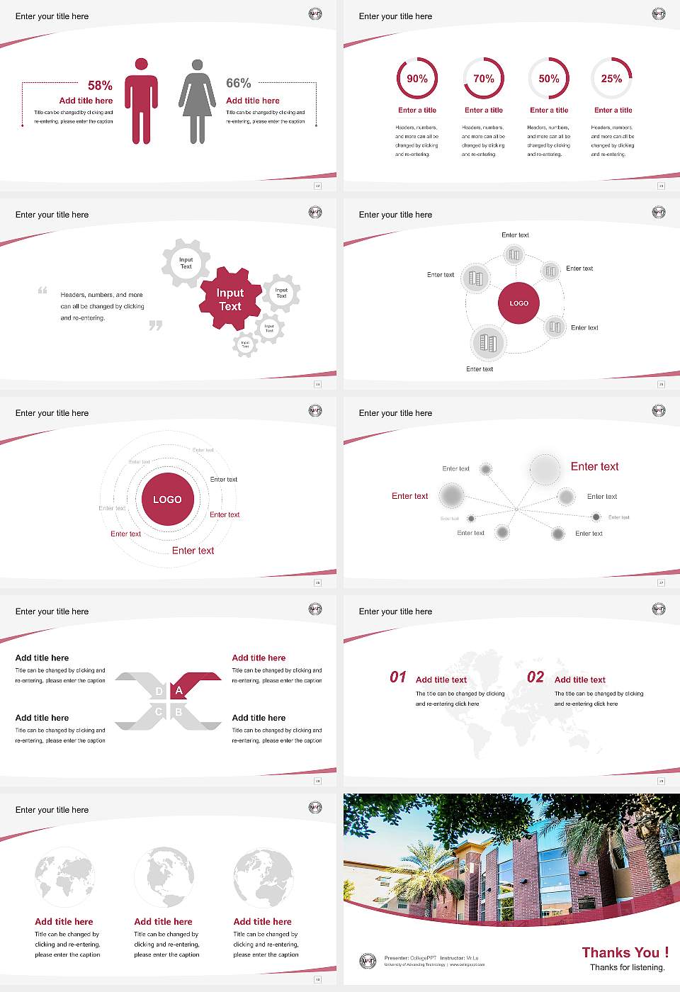 University of Advancing Technology Course/Courseware Creation PPT Template16:9 ratio PPT effect preview image4