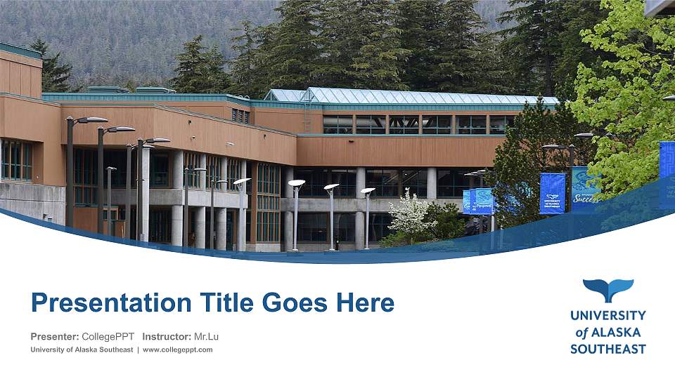 University of Alaska Southeast Course/Courseware Creation PPT Template16:9 ratio PPT effect preview image