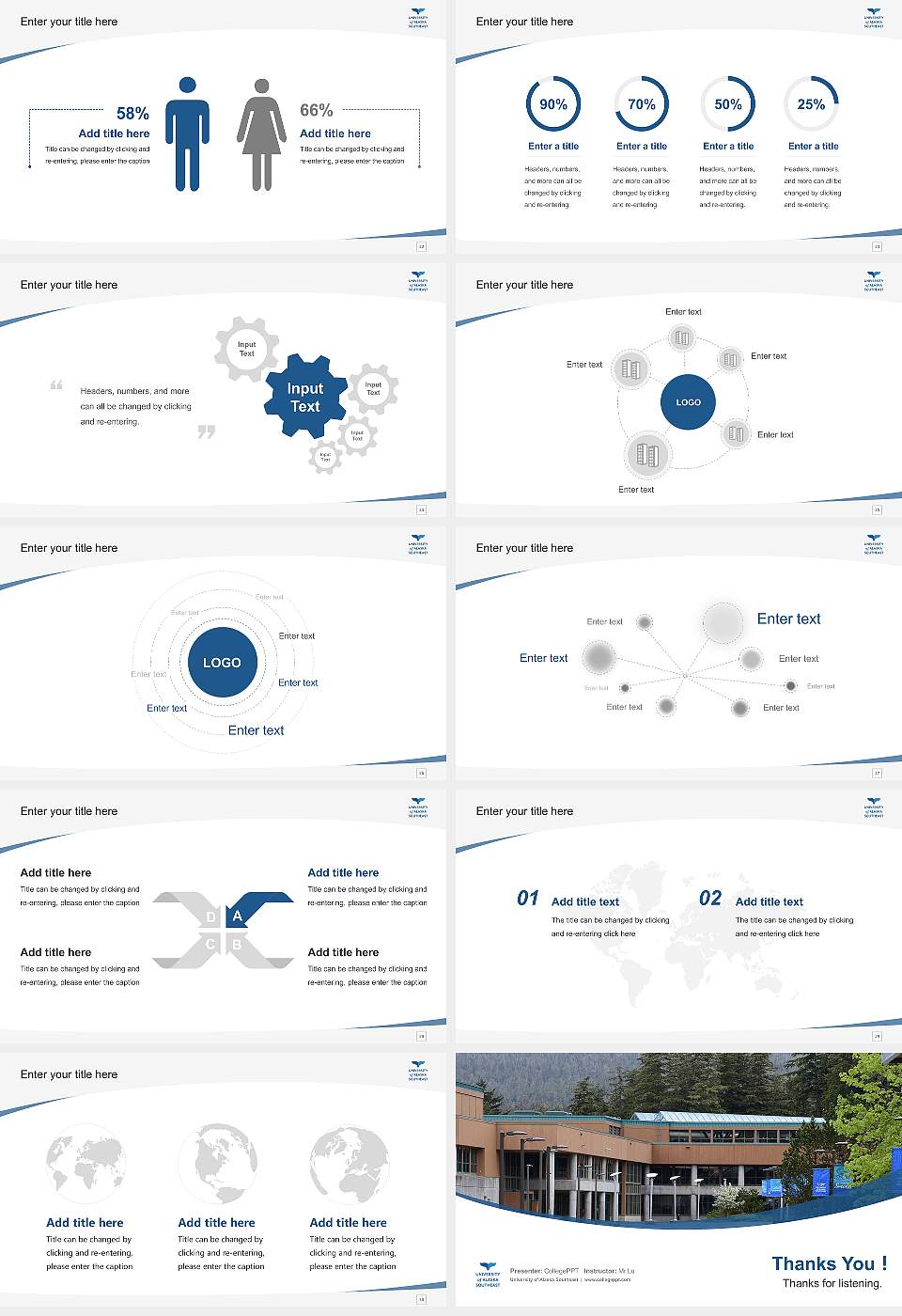University of Alaska Southeast Course/Courseware Creation PPT Template16:9 ratio PPT effect preview image4