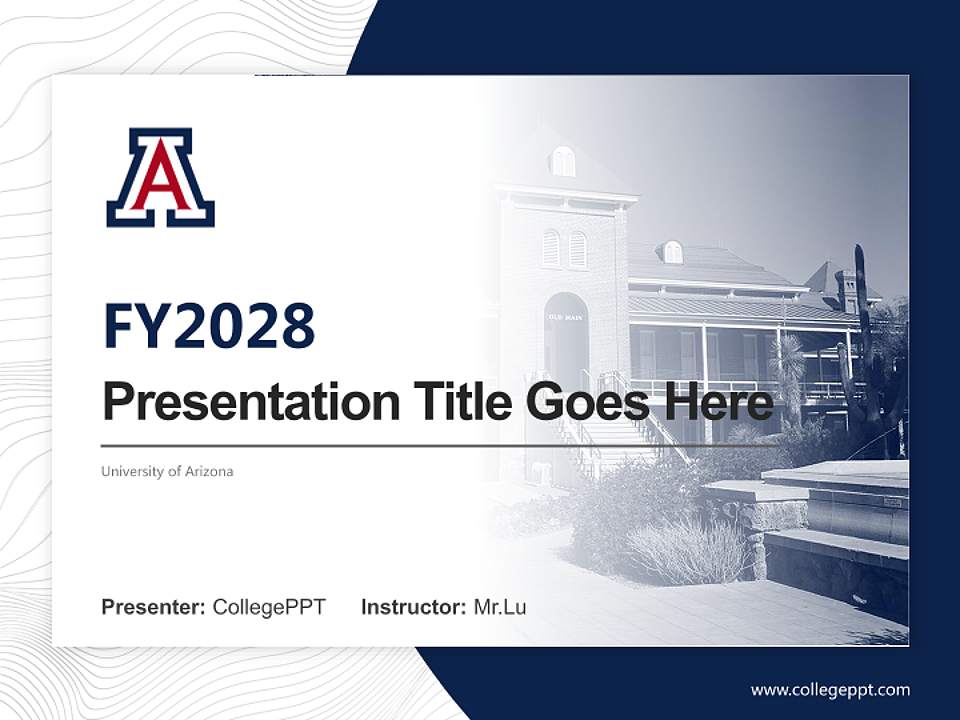 University of Arizona Academic Presentation/Research Findings Report PPT Template4:3 ratio PPT effect preview image5