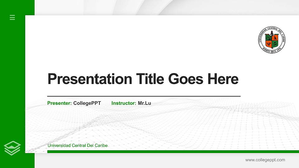 Universidad Central Del Caribe Thesis Proposal/Graduation Defense PPT Template16:9 ratio PPT effect preview image
