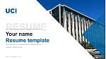 University of California-Irvine Resume PPT Template