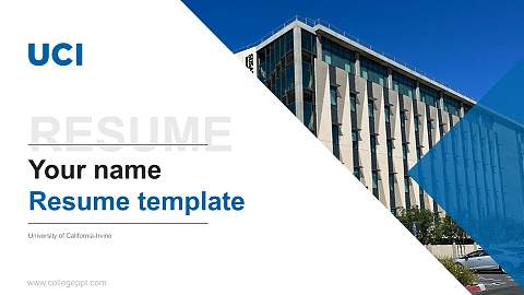 University of California-Irvine Resume PPT Template