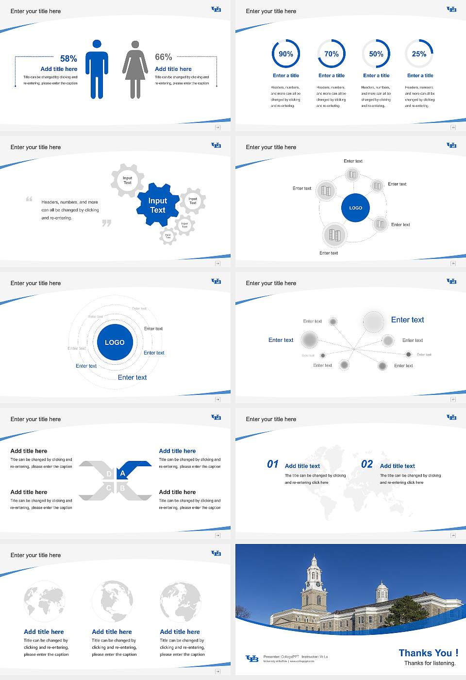University at Buffalo Course/Courseware Creation PPT Template16:9 ratio PPT effect preview image4