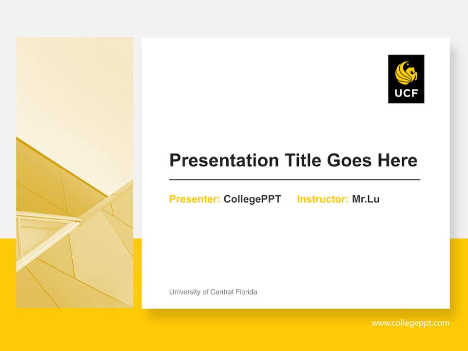 University of Central Florida General Purpose PPT Template4:3 ratio PPT effect preview image6
