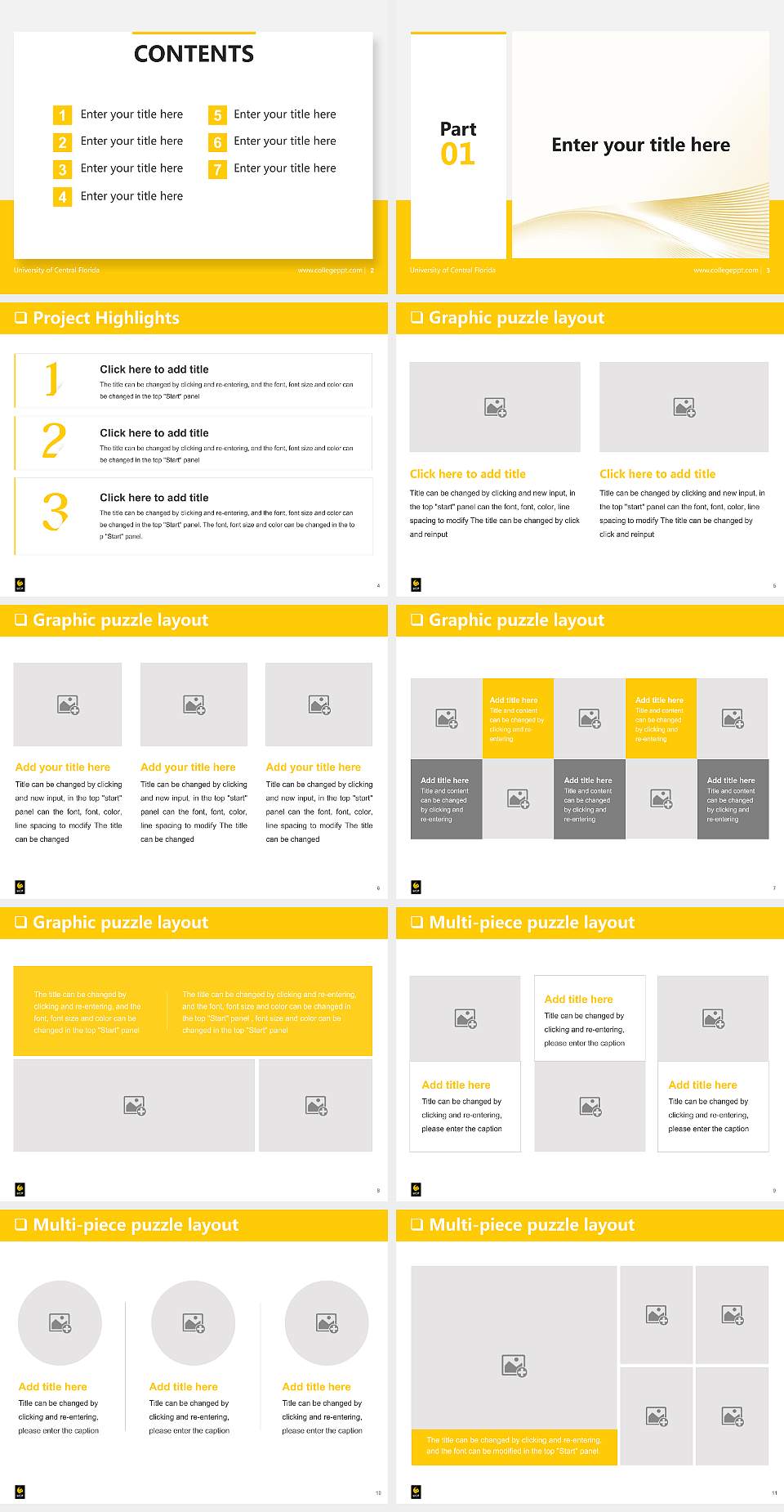 University of Central Florida General Purpose PPT Template4:3 ratio PPT effect preview image2