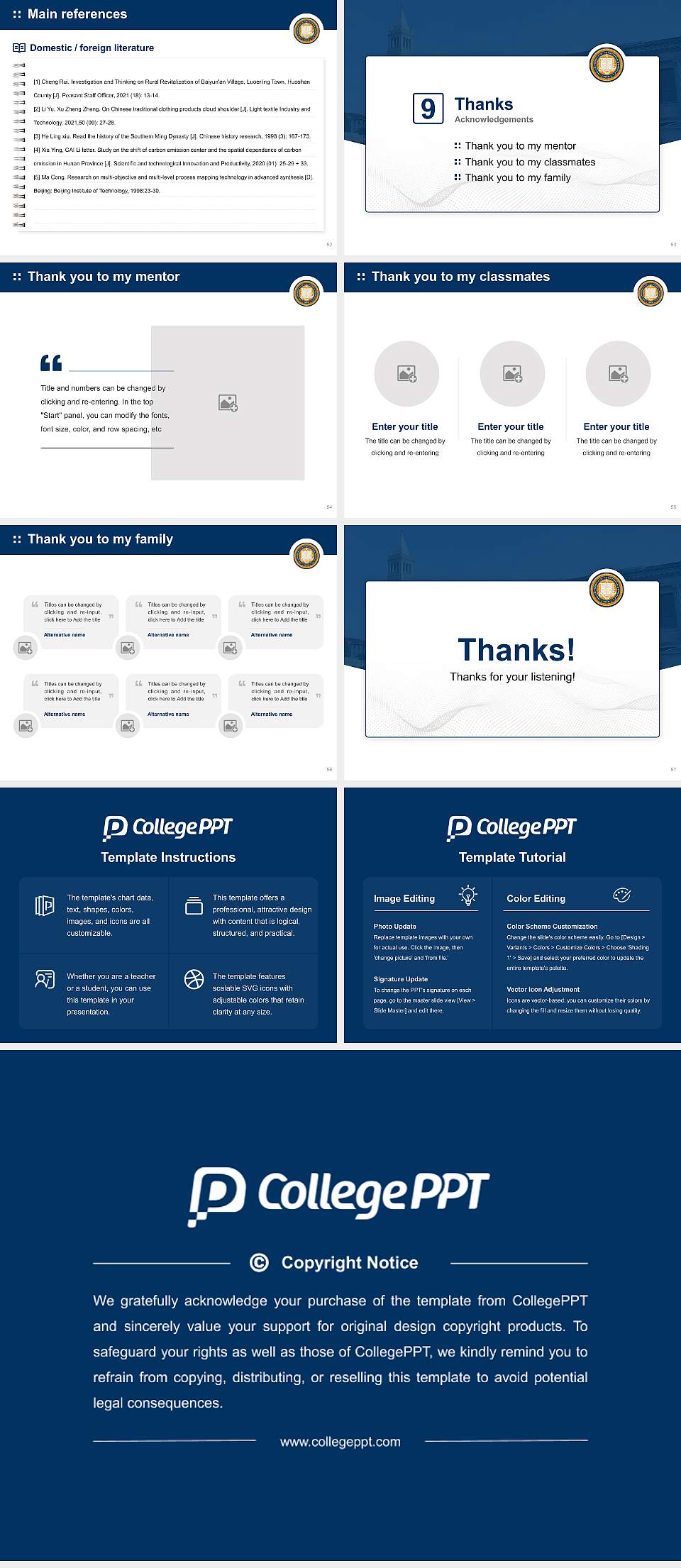 University of California-Berkeley Graduation Thesis Defense PPT Template4:3 ratio PPT effect preview image7