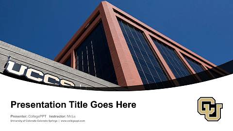 University of Colorado Colorado Springs Course/Courseware Creation PPT Template
