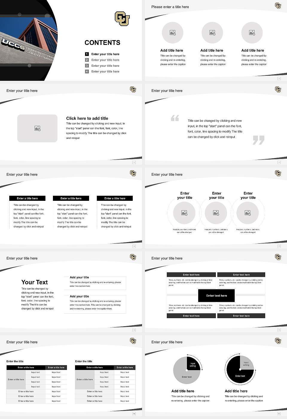 University of Colorado Colorado Springs Course/Courseware Creation PPT Template16:9 ratio PPT effect preview image2