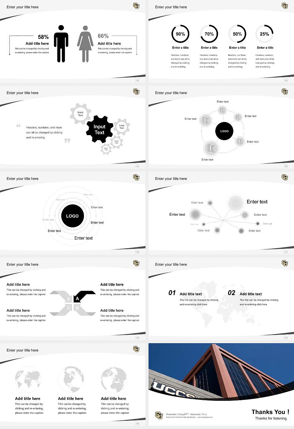 University of Colorado Colorado Springs Course/Courseware Creation PPT Template16:9 ratio PPT effect preview image4