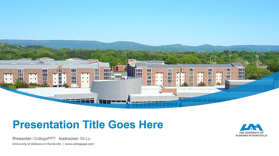 University of Alabama in Huntsville Course/Courseware Creation PPT Template16:9 ratio PPT effect preview image