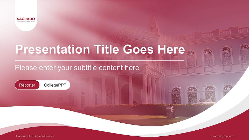 Universidad Del Sagrado Corazon Lecture Sharing and Networking Event PPT Template16:9 ratio PPT effect preview image