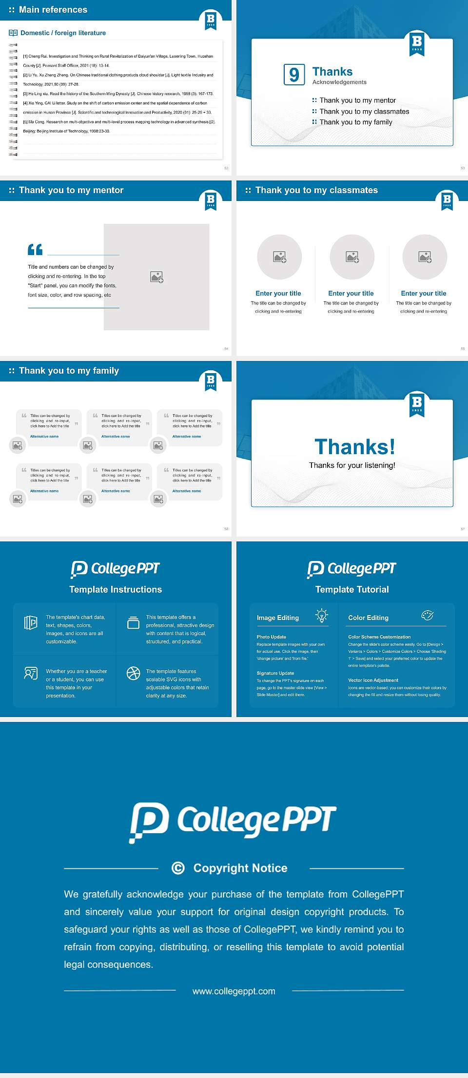 University of Baltimore Graduation Thesis Defense PPT Template4:3 ratio PPT effect preview image7
