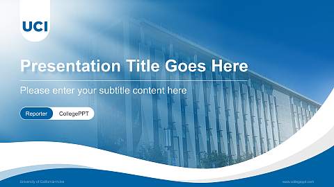 University of California-Irvine Lecture Sharing and Networking Event PPT Template