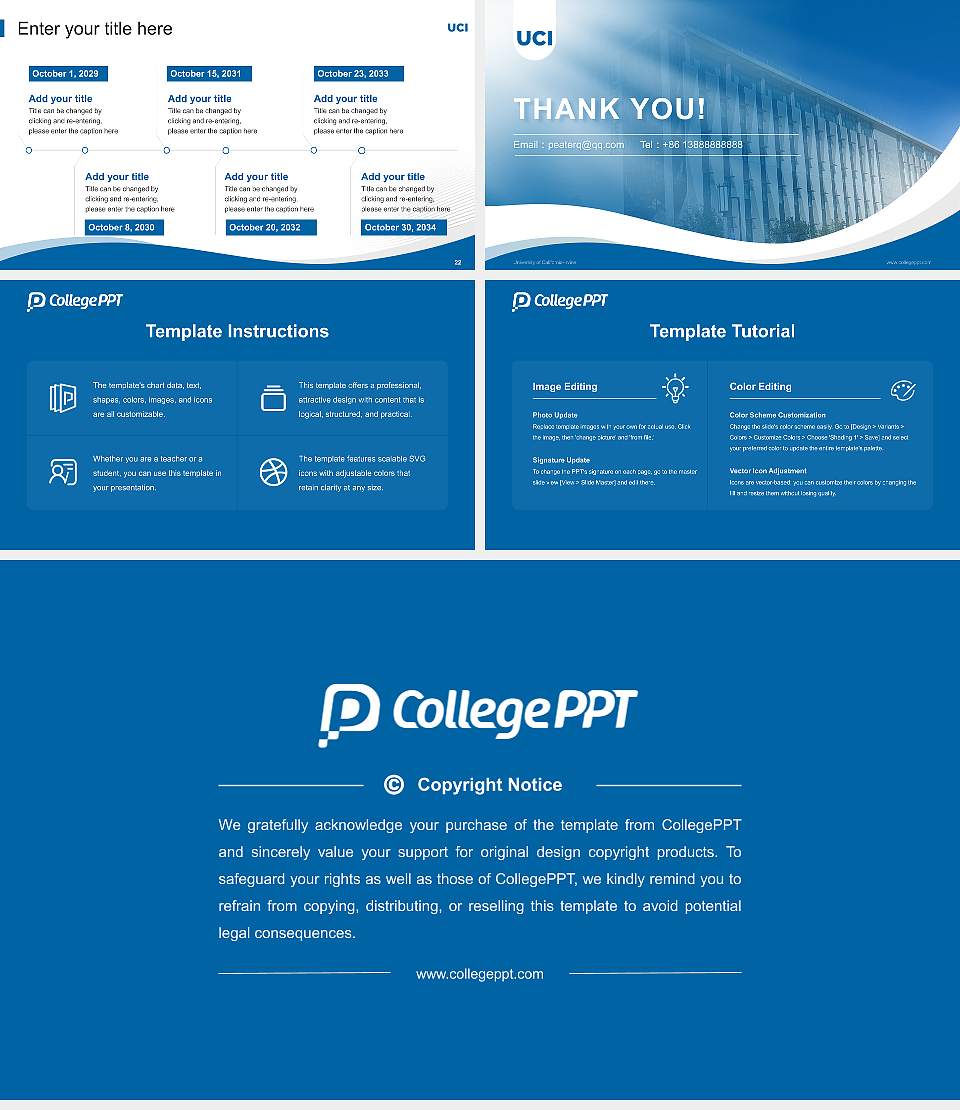University of California-Irvine Lecture Sharing and Networking Event PPT Template16:9 ratio PPT effect preview image4