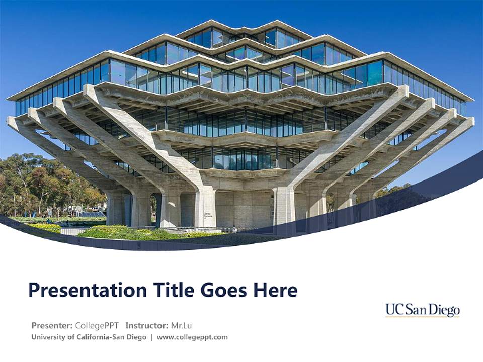 University of California-San Diego Course/Courseware Creation PPT Template4:3 ratio PPT effect preview image5