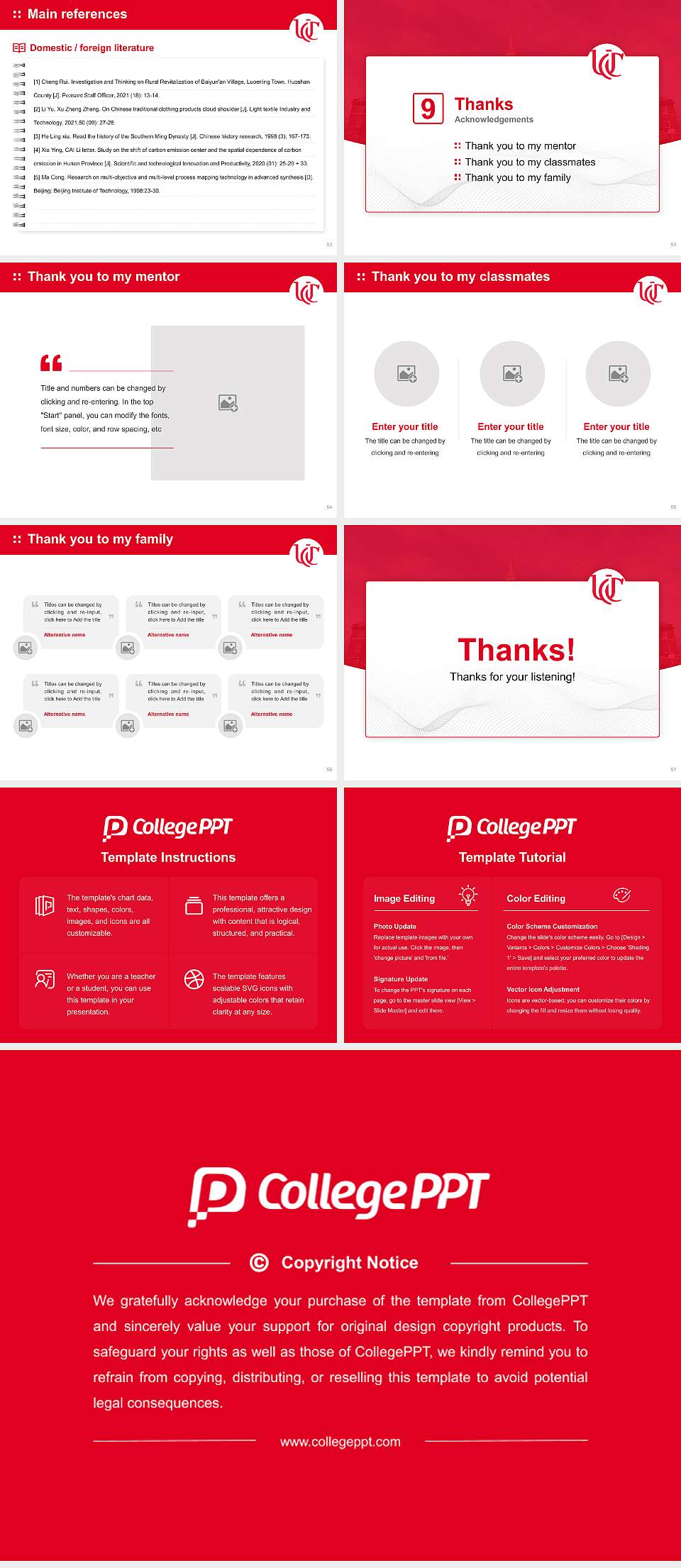 University of Cincinnati-Main Campus Graduation Thesis Defense PPT Template4:3 ratio PPT effect preview image7