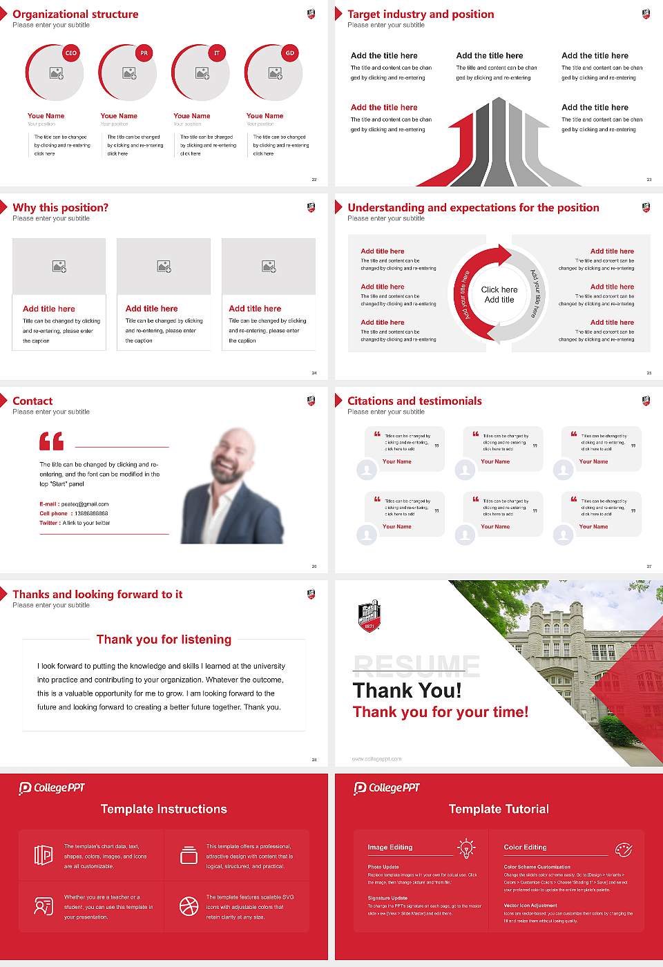 University of Central Missouri Resume PPT Template16:9 ratio PPT effect preview image4