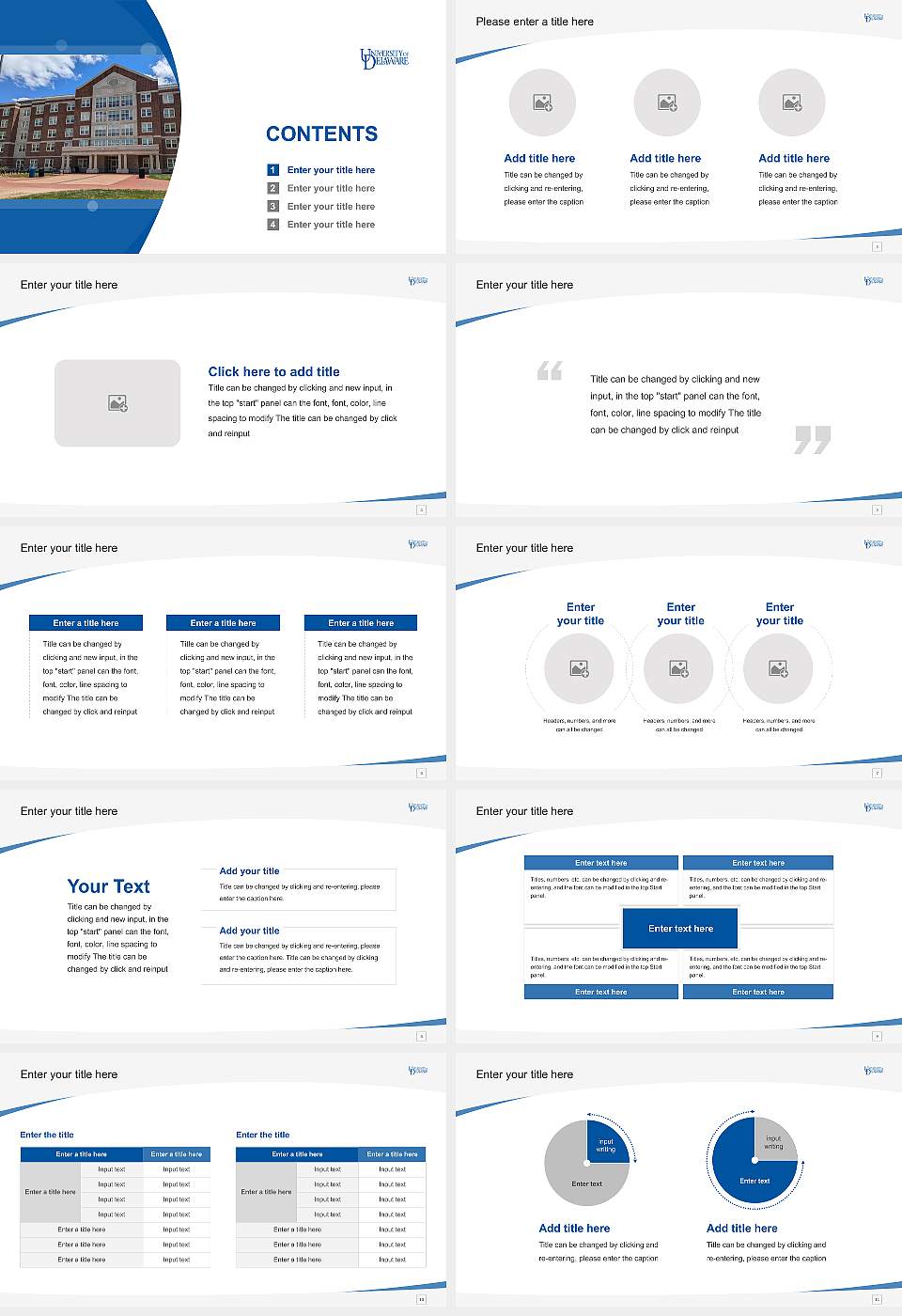University of Delaware Course/Courseware Creation PPT Template16:9 ratio PPT effect preview image2