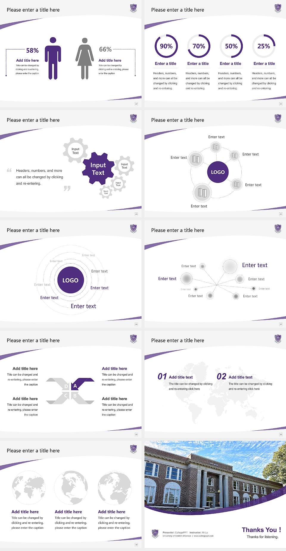 University of Central Arkansas Course/Courseware Creation PPT Template4:3 ratio PPT effect preview image4