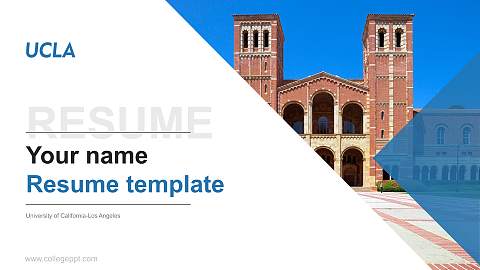 University of California-Los Angeles Resume PPT Template