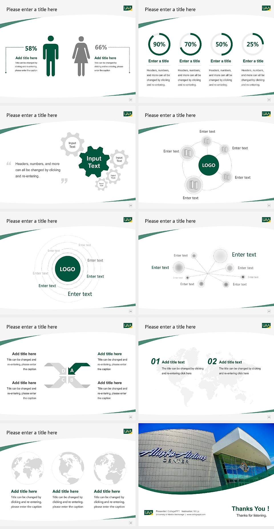 University of Alaska Anchorage Course/Courseware Creation PPT Template4:3 ratio PPT effect preview image4