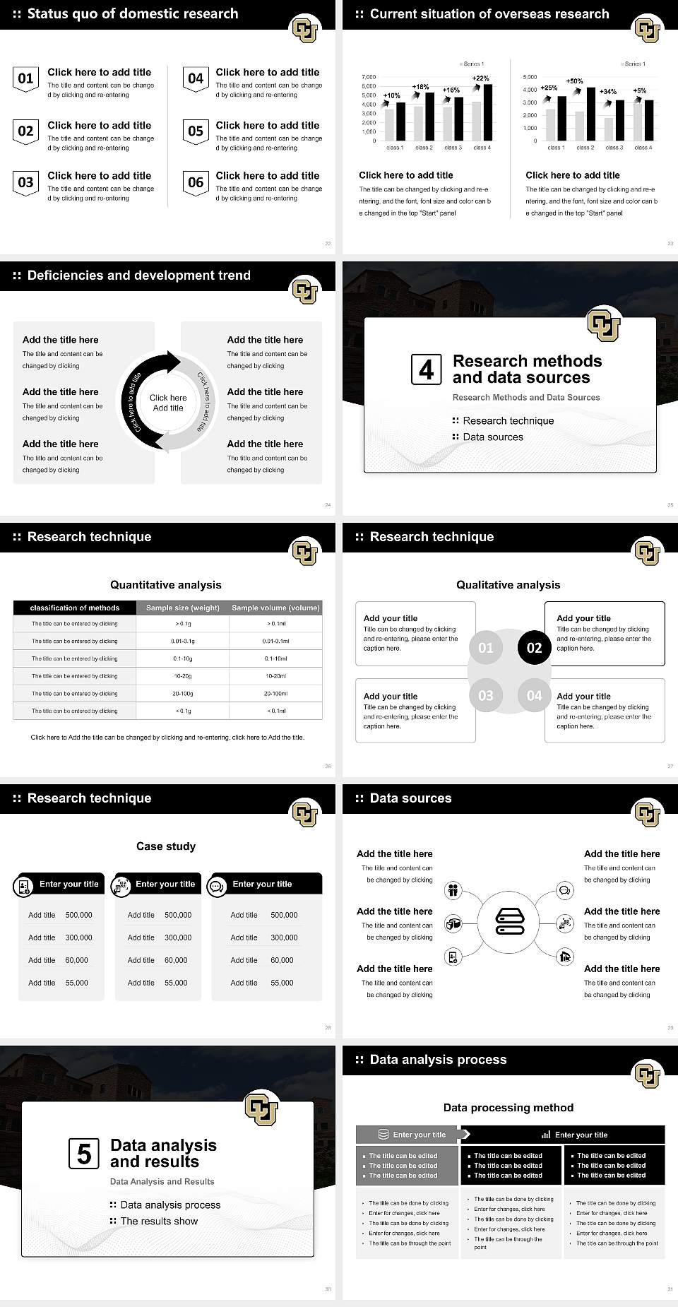 University of Colorado Boulder Graduation Thesis Defense PPT Template4:3 ratio PPT effect preview image4