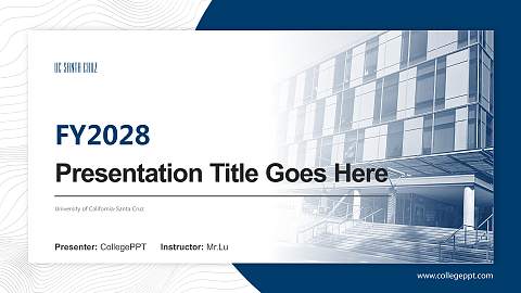 University of California-Santa Cruz Academic Presentation/Research Findings Report PPT Template