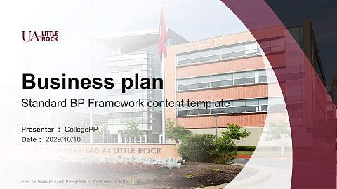 University of Arkansas at Little Rock Competition/Entrepreneurship Contest PPT Template