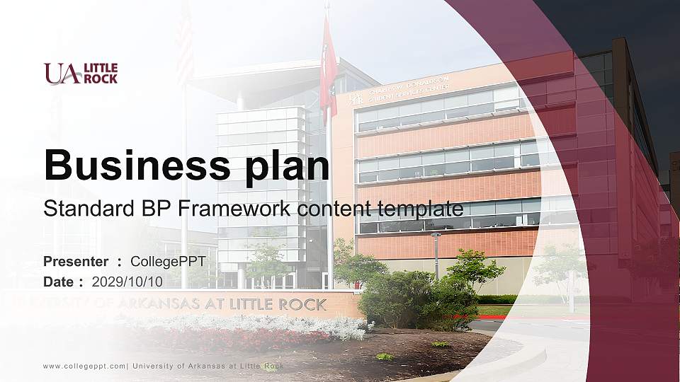 University of Arkansas at Little Rock Competition/Entrepreneurship Contest PPT Template16:9 ratio PPT effect preview image